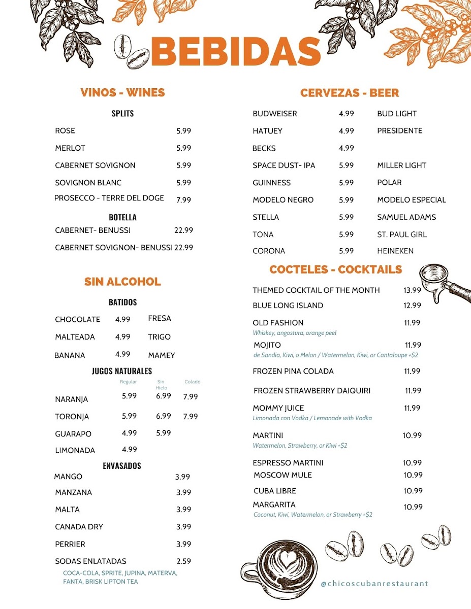 Chico's Restaurant Menu - Image 5